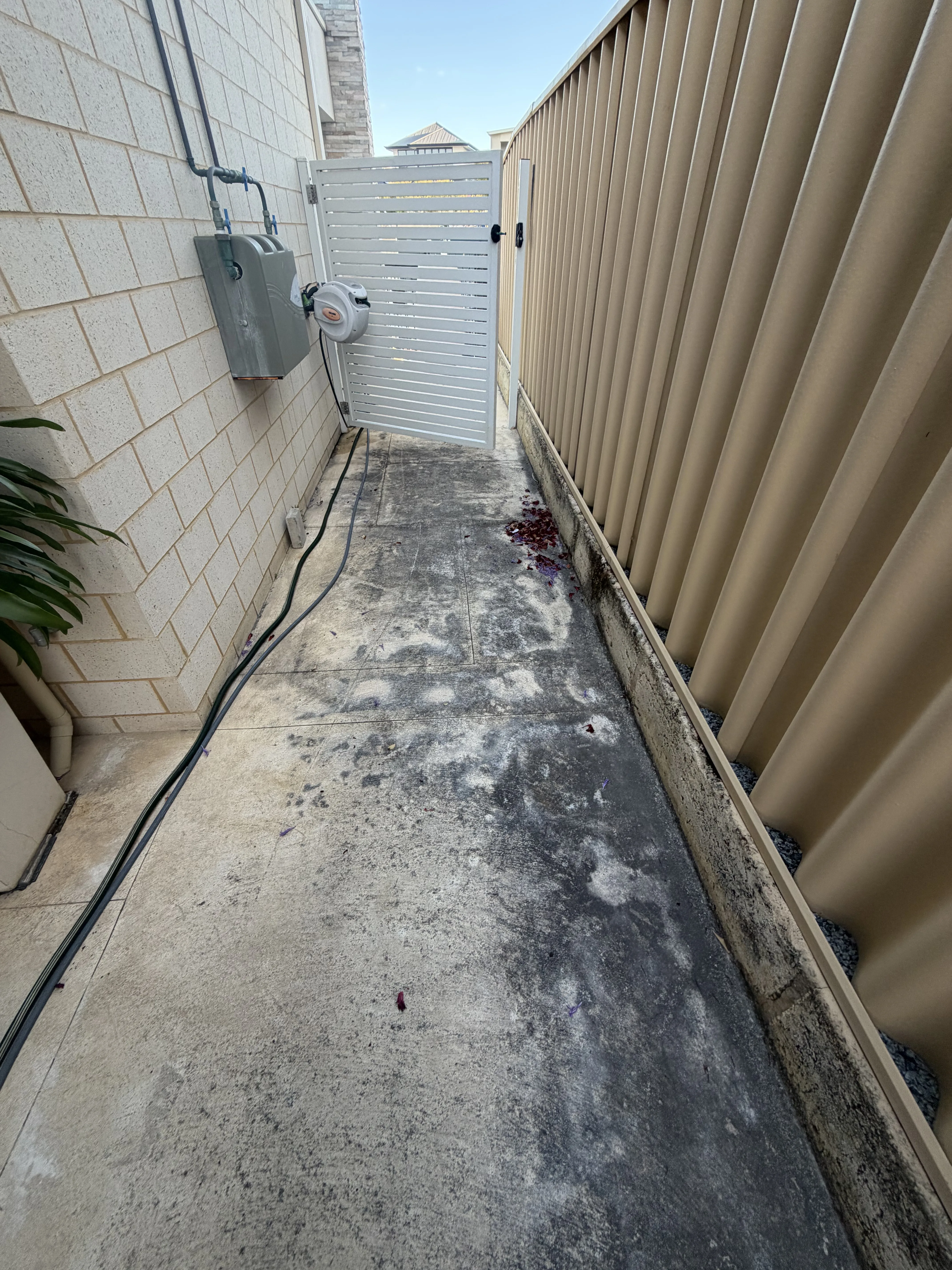 Before professional pressure cleaning Perth - Limestone Cleaning Burns Beach, Perth
